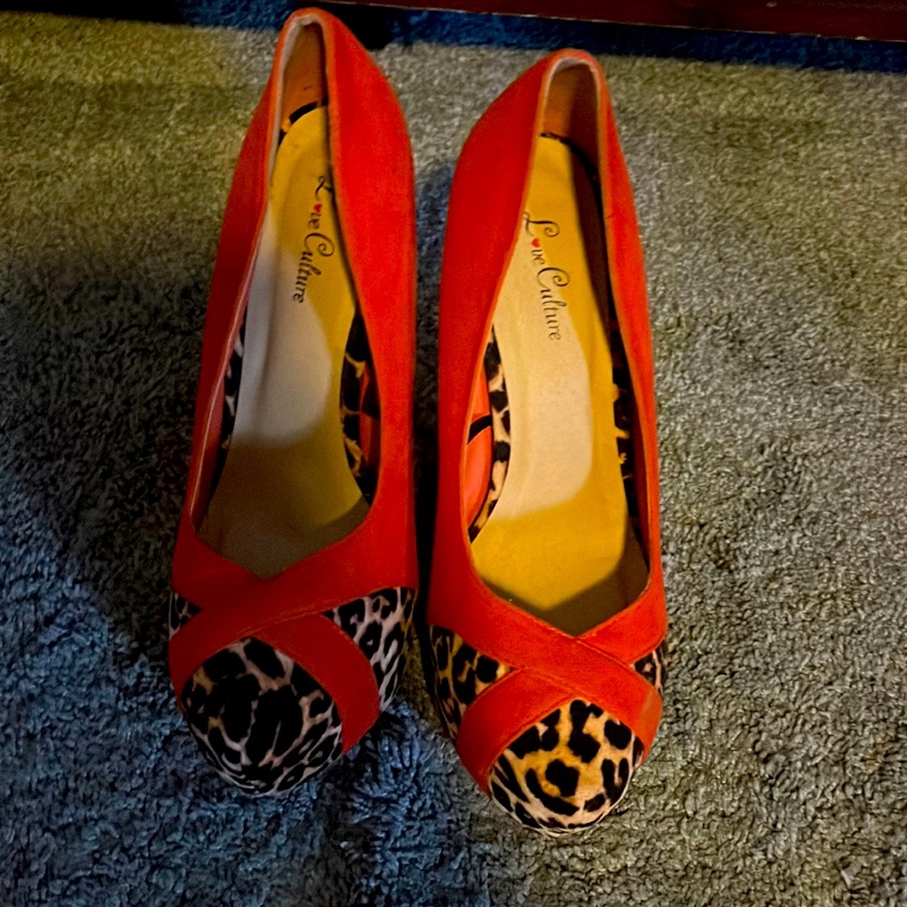 Cheetah print heels
